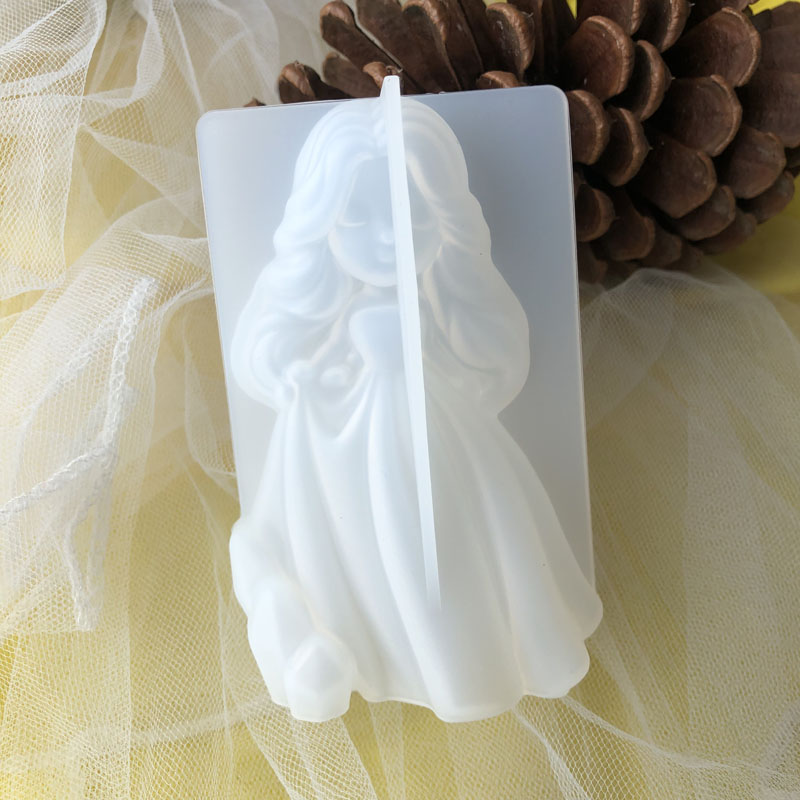 Soap Making In Home - 3D Cute Princess Silicone Candle Mould