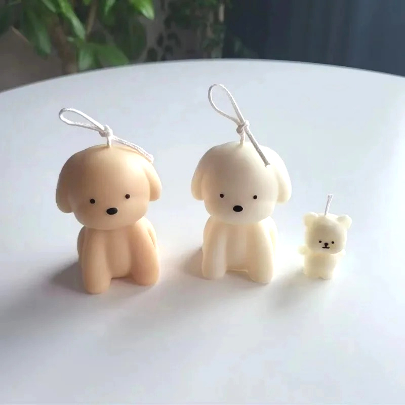 Soap Making In Home - 3D Puppy Scented Candle Silicone Mold