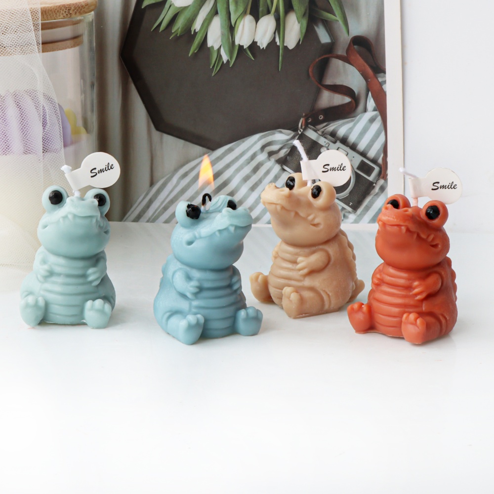 Soap Making In Home - 3D Cute Crocodile Candle Silicone Mold
