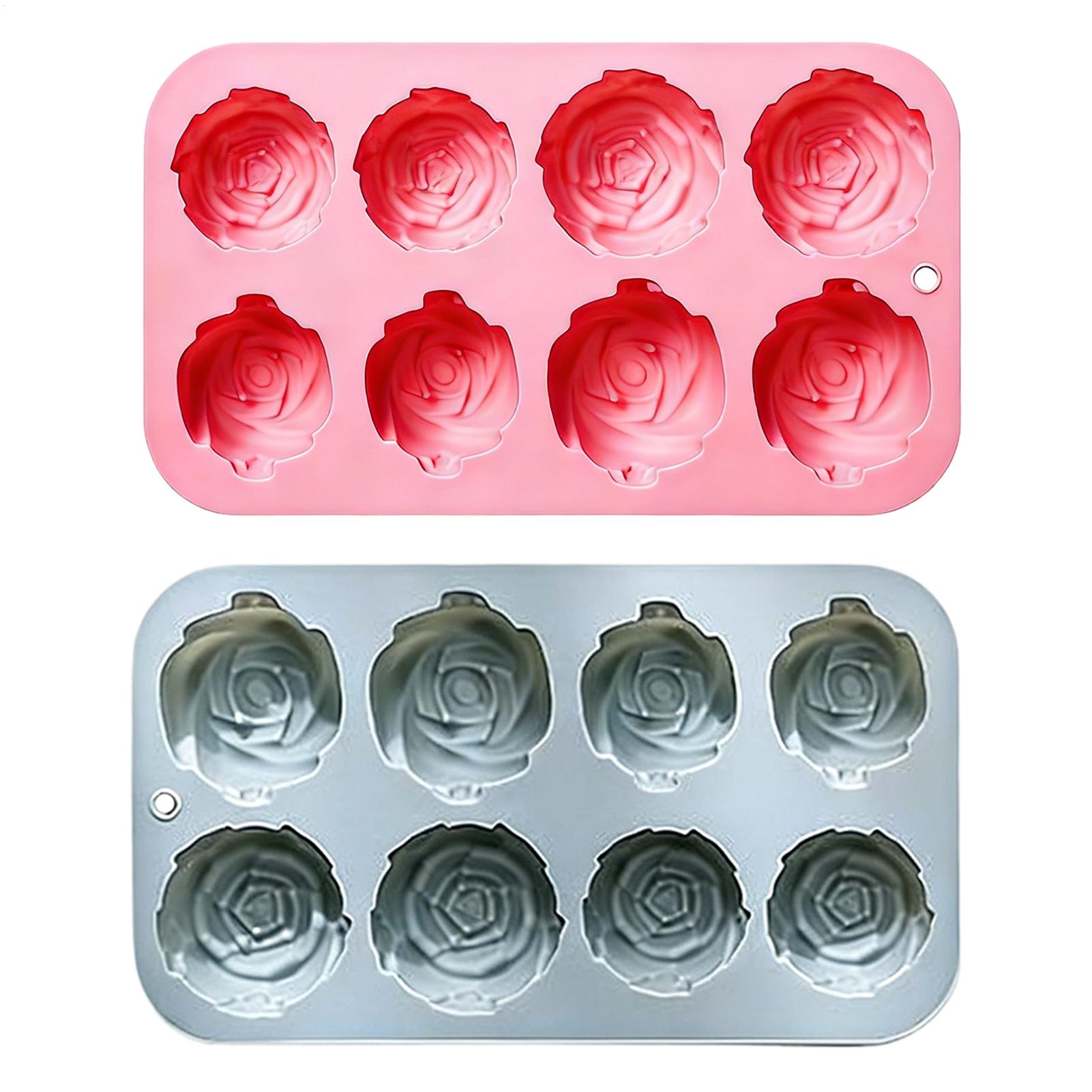 Soap Making In Home - 8 Holes Rose Flower Silicone Molds