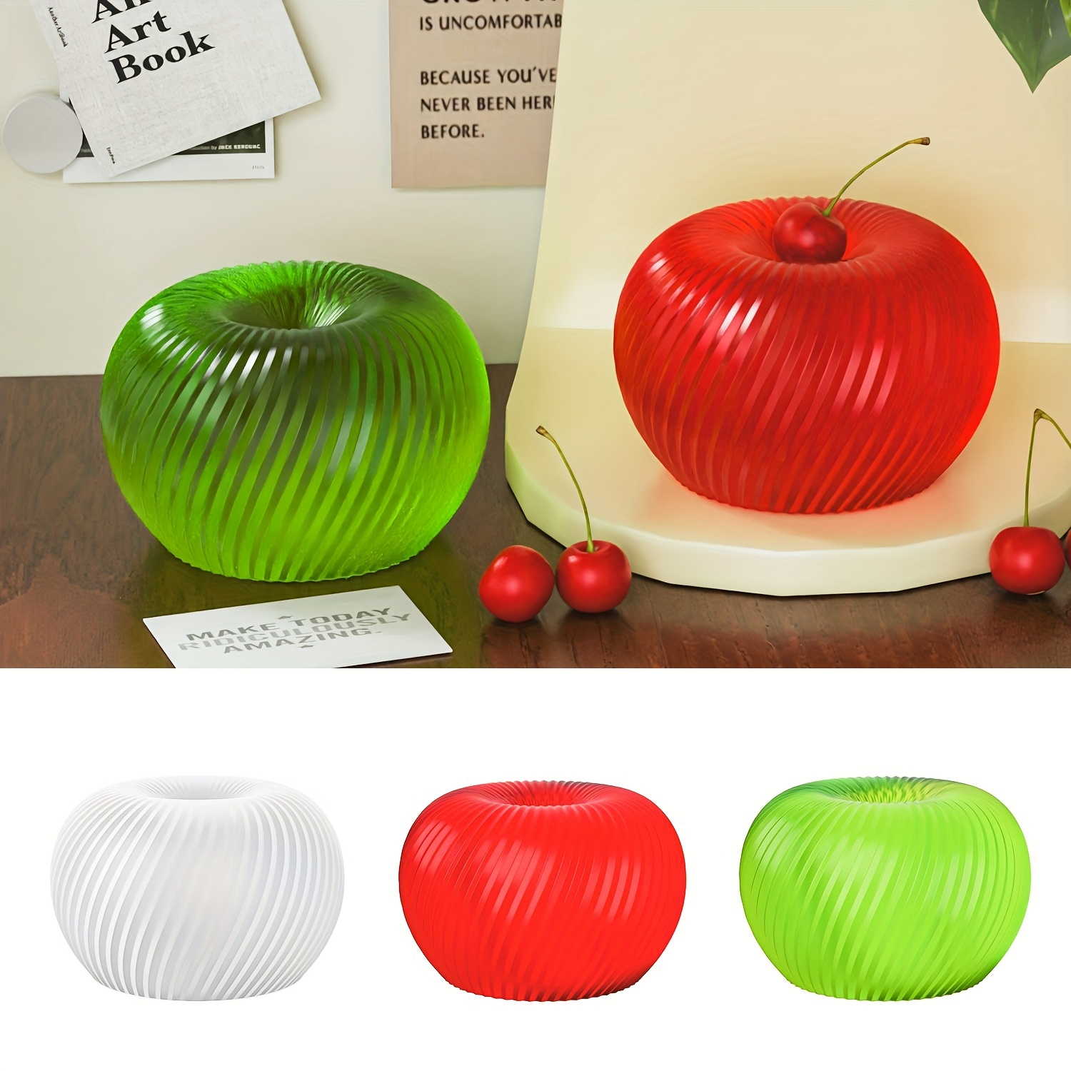 Soap Making Lye - A trendy red apple silicone mold