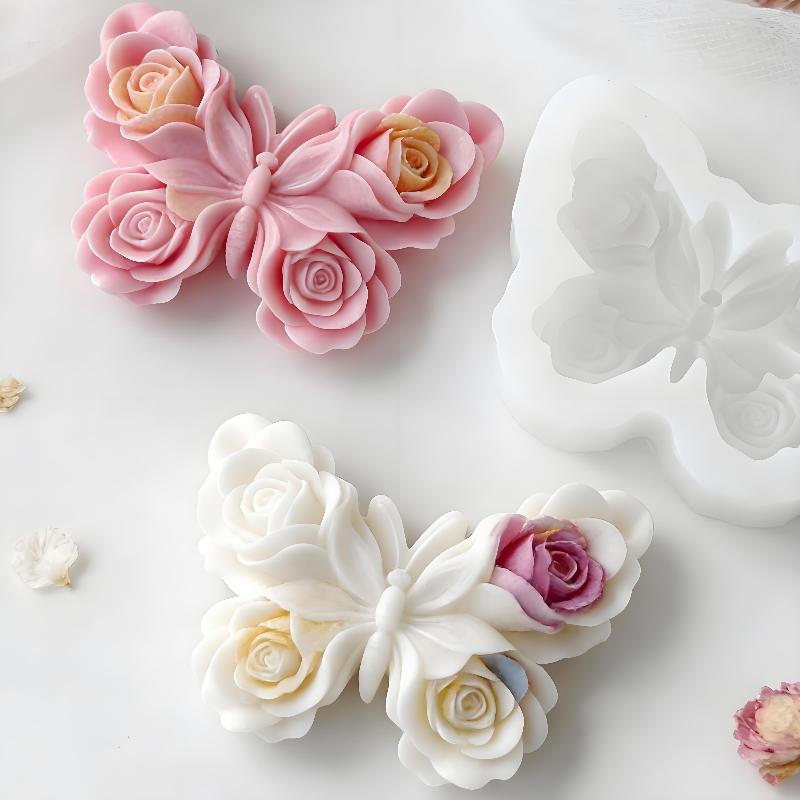 Soap Making Fragrance - DIY Rose Butterfly Form Silicone Mold