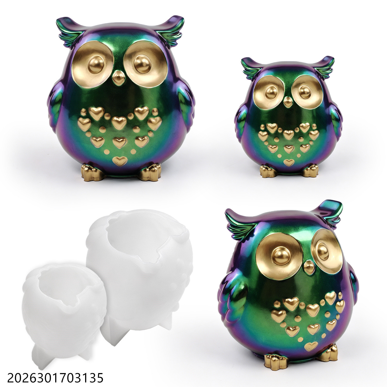 Soap Making Lye - Owl Silicone Mold 3D Bird Shape