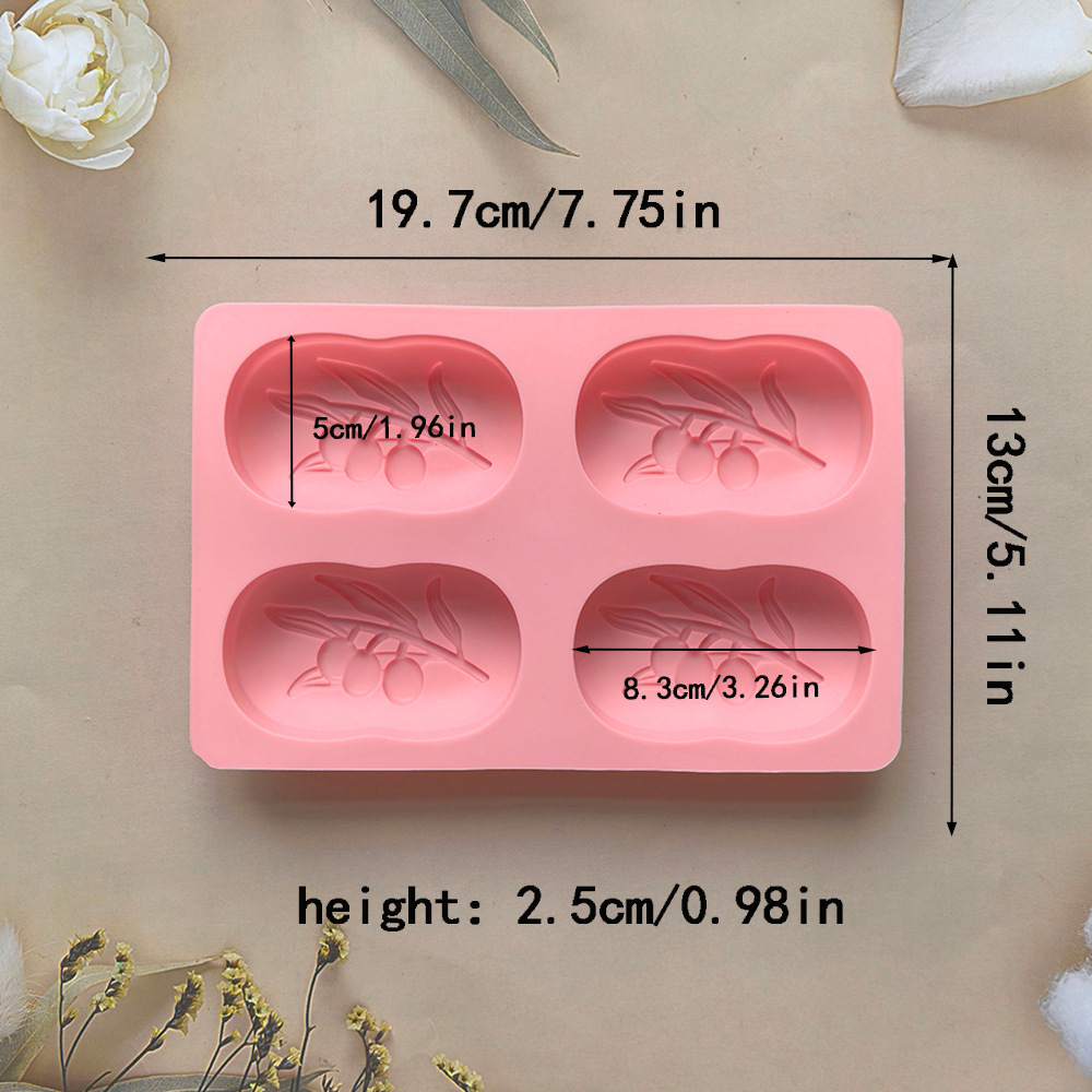 4-Cavity Oval Olive Tree Silic - огляд і ціна Soap Making Book For Beginners