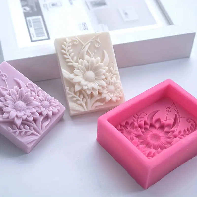 3D Flower Square Soap Silicone - огляд і ціна Soap Making Lye