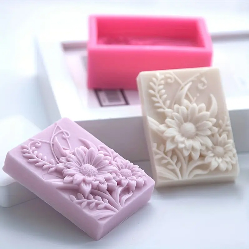 3D Flower Square Soap Silicone - огляд і ціна Soap Making Lye