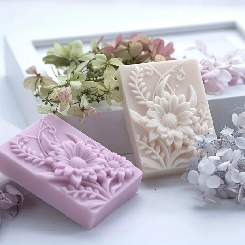 3D Flower Square Soap Silicone - огляд і ціна Soap Making Lye