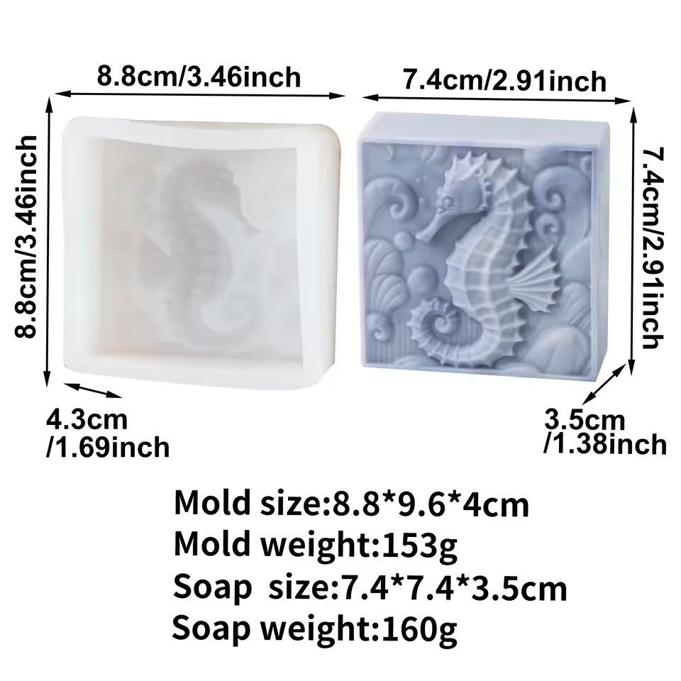 3D Seahorse Silicone Soap Mold - огляд і ціна Soap Making In Home