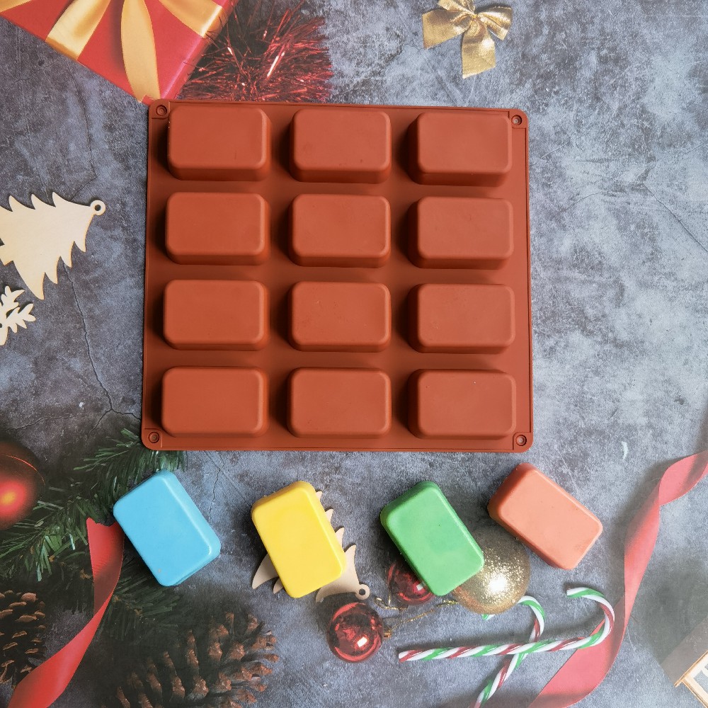12 Cavity Square Silicone Soap - огляд і ціна Soap Making Lye