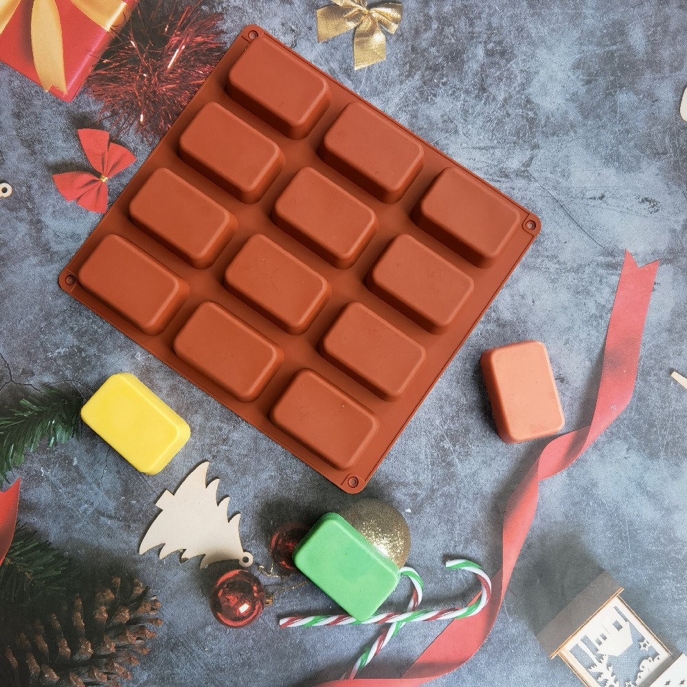 12 Cavity Square Silicone Soap - огляд і ціна Soap Making Lye