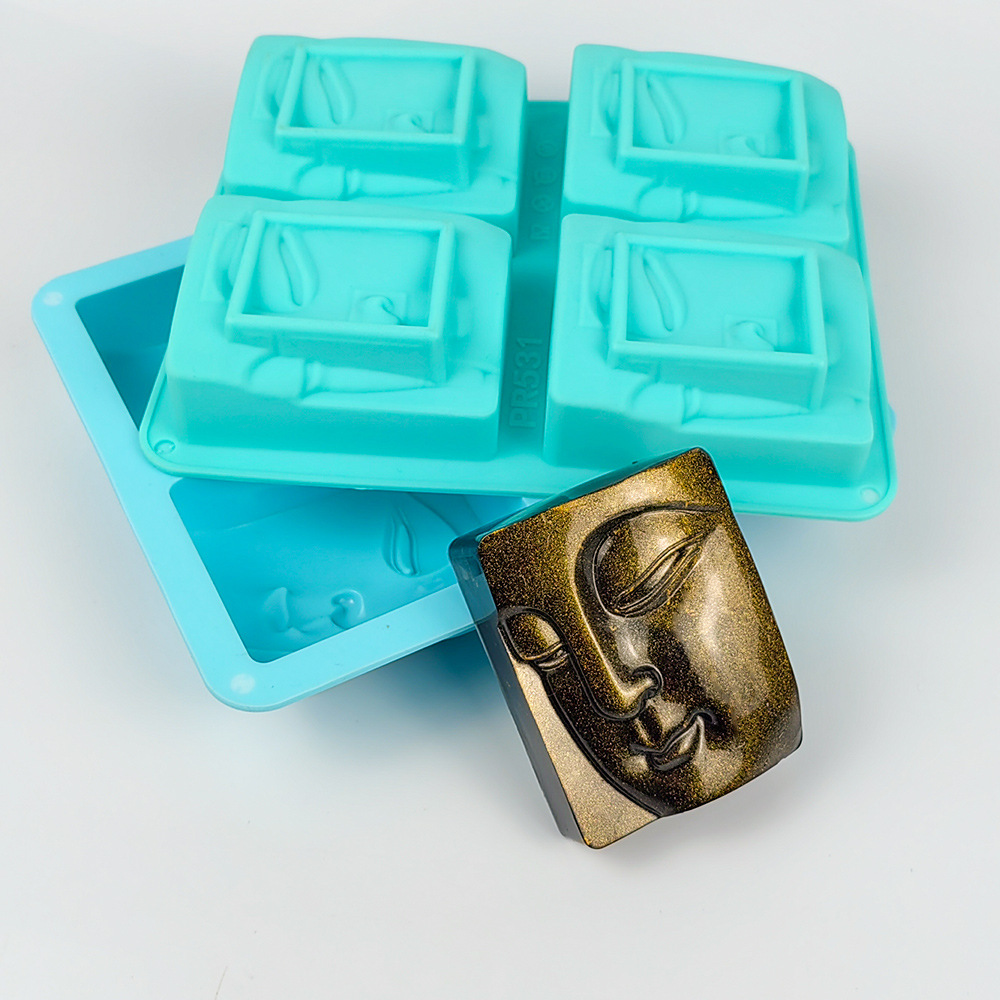 4 Holes Buddha Portrait Soap M - огляд і ціна Soap Making Lye